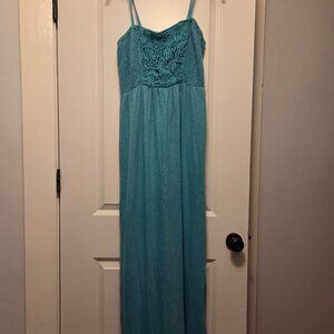 DKNY Jeans Long Aqua Dress